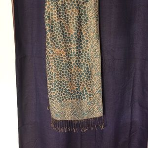 Teal cheetah scarf